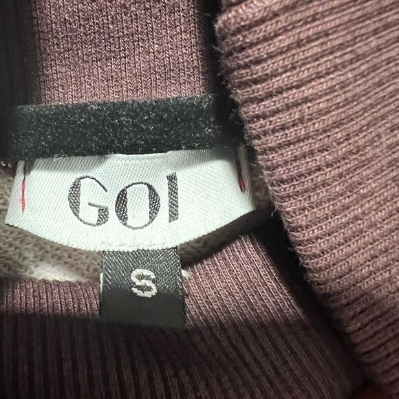 GOI ombré cropped crew neck sweatshirt turtleneck size S - Picture 6 of 6